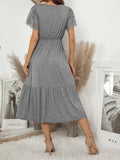 Lace-paneled elegant knitted Dress