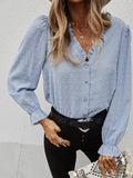 Solid Lace V-Neck Shirt