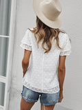 Solid Color Top O-Neck Casual Shirt