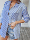 Long Sleeve Striped Top Casual Shirt