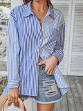 Long Sleeve Striped Top Casual Shirt