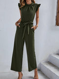 Flying Sleeve Top Casual Jumpsuit