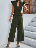 Flying Sleeve Top Casual Jumpsuit