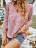 Solid Color Comfortable Casual Resort Top