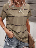 Lightning Print Top Casual T-Shirt