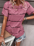 Lightning Print Top Casual T-Shirt