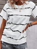 Lightning Print Top Casual T-Shirt