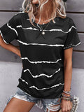 Lightning Print Top Casual T-Shirt