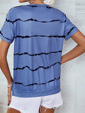 Lightning Print Top Casual T-Shirt