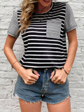 Casual Striped Top Short Sleeve T-Shirt