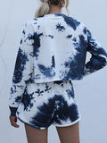 Tie Dye Print Shorts Home Lounge Set