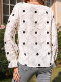 Long Sleeve Pullover Blouse Polka Dot Shirt