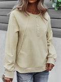 Casual Top Pullover Long Sleeve Sweatshirt