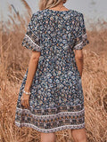 Boho Ethnic Print Loose Dress