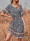 Boho Ethnic Print Loose Dress