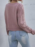 Loose thin twist knitted Pullovers Sweater