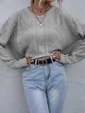 Loose thin twist knitted Pullovers Sweater