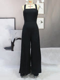 Posheme Cross Back Wide Leg Palazzo Elegant Party Jumpsuit