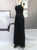 Posheme Cross Back Wide Leg Palazzo Elegant Party Jumpsuit