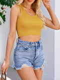 Halter Crop Knitting Vests