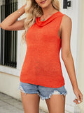 Posheme Pile Collar Sleeveless Knitted Vest